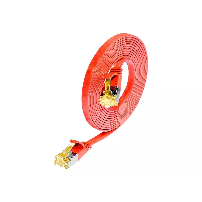 Wirewin Cat6a U/FTP Slim καλώδιο Ethernet patch, RJ45, κόκκινο, 1m PKW-STP-SLIM-K6A 1.0 RT