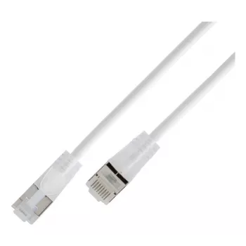 Wirewin SLIM KAT6A 10 Gigabit Light καλώδιο patch στρογγυλό, U/UTP, Ø 3,6 mm, λευκό (SLIM-L-UU-K6A 7.5 WT)