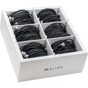 Wirewin SLIM KAT6A 10 Gigabit Light καλώδιο Patch, 1,5m, U/FTP, Ø 3,8mm, μαύρο, συσκευασία 60 τεμ. KAT6A LIGHT θωρακισμένο (SLIM-LS-K6A 1.5 BK 60)