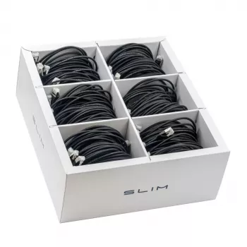 Wirewin SLIM KAT6A 10 Gigabit Light καλώδιο Patch, 2,0m, U/FTP, Ø 3,8mm, μαύρο, συσκευασία 60 τεμ. KAT6A LIGHT θωρακισμένο (SLIM-LS-K6A 2.0 BK 60)