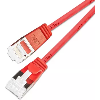 Wirewin SLIM KAT6A 10 Gigabit Light καλώδιο Patch, U/FTP, 3,8mm, κόκκινο, 0,15m PKW-LIGHT-STP-K6A 0.15 RT