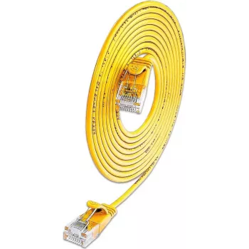 Wirewin SLIM KAT6A 10 Gigabit ελαφρύ καλώδιο Patch, U/UTP, Ø 3,6 mm, κίτρινο (SLIM-L-UU-K6A 2.0 YE)