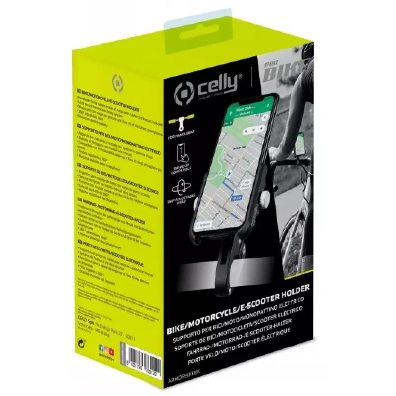 CELLY Universal Armor βάση ποδηλάτου για smartphones έως 6,7 ίντσες, μαύρο