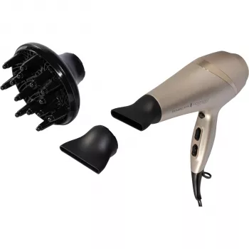 Remington AC 8605 Advanced Colour Protect πιστολάκι μαλλιών, 2200 W, τεχνολογία ιόντων, 3 βαθμίδες θερμότητας, μαύρο με αποχρώσεις ροζ χρυσού