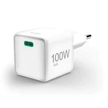 Hama GaN USB-C Super-Mini φορτιστής, PD 100 W, λευκό 00201942