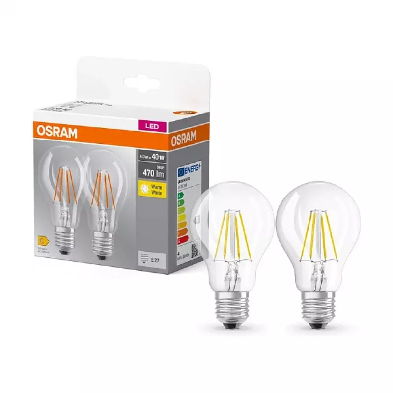 Osram LED λάμπα 4 W θερμό λευκό E27 A60 ματ
