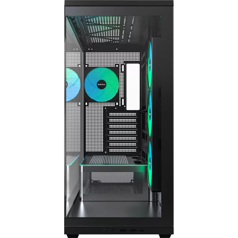 MONTECH TG3 κουτί PC, Tempered Glass x2, μαύρο