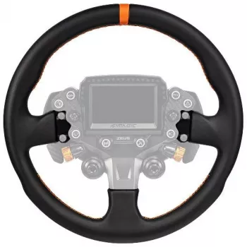 Simagic ZS-330RR στεφάνη τιμονιού δερμάτινη, 330mm, κόκκινες ραφές, χωρίς πλήμνη