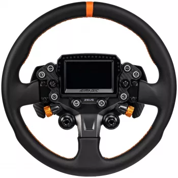 Simagic ZS-330RR στεφάνη τιμονιού δερμάτινη, 330mm, κόκκινες ραφές, χωρίς πλήμνη