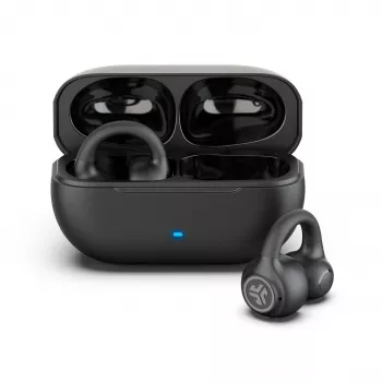 JLab Flex Open Air Clip True Wireless ακουστικά, Bluetooth 5.3, 32h συνολική διάρκεια μπαταρίας, IP55, μαύρο