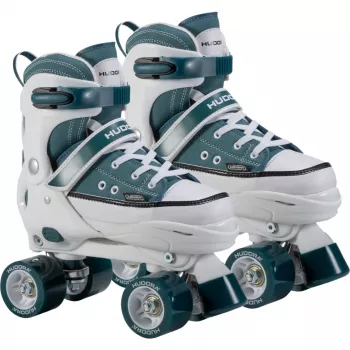 HUDORA Πατίνια με ρόδες Μέγεθος 28-31, 2-in-1 Inline & Quad, Μπλε/Λευκό Στυλ Sneaker