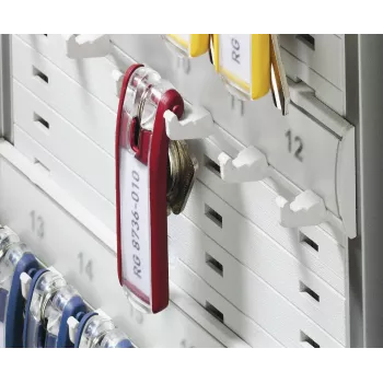 DURABLE KEY BOX 36 ντουλάπι κλειδιών με κύλινδρο ασφαλείας, ανοιχτό γκρι ατσάλι, επιτοίχιο, 36 άγκιστρα 195223