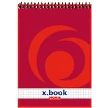 herlitz x.book σπειροειδές σημειωματάριο A5 καρό κόκκινο - 50 φύλλα 110536