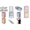 DURABLE Display Panel ευρετήρια καρτελών 58 mm, διαφανή, συσκευασία 10 τεμ. 560919