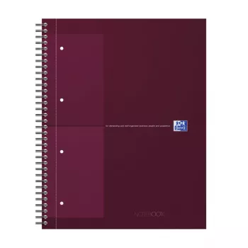Oxford International Collegeblock σημειωματάριο, DIN A4+, καρό, Hardcover, σπιράλ βιβλιοδεσία, 80 φύλλα, μαύρο 400191241