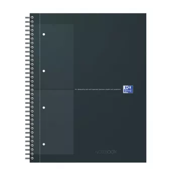 Oxford International Collegeblock σημειωματάριο, DIN A4+, καρό, Hardcover, σπιράλ βιβλιοδεσία, 80 φύλλα, συμβατό με SCRIBZEE 400191148