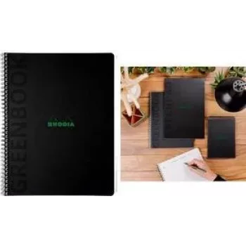 RHODIA Greenbook College Block A4+ καρό μαύρο ανακυκλωμένο 80 φύλλα 119932C