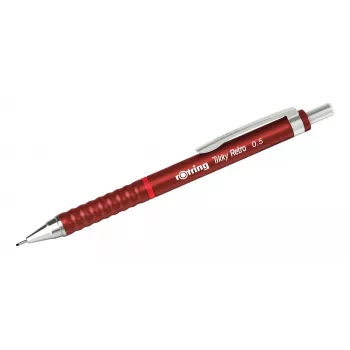 Rotring Tikky Retro μηχανικό μολύβι 0,5 mm κόκκινο επιχρωμιωμένο άκρο λαστιχένια λαβή 2202568