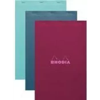 Rhodia No. 19 A4+ μπλοκ σημειώσεων με καρέ, διάφορα χρώματα, συσκευασία 5 τεμ. 19100C