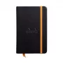 RHODIA RHODIARAMA σημειωματάριο 90 x 140 mm με γραμμές μαύρο τεχνητό δέρμα σκληρό εξώφυλλο 96 φύλλα 118642C