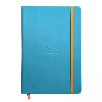 RHODIA RHODIARAMA A5 σημειωματάριο με γραμμές, τιρκουάζ σκληρό εξώφυλλο από τεχνητό δέρμα, 96 φύλλα 118747C