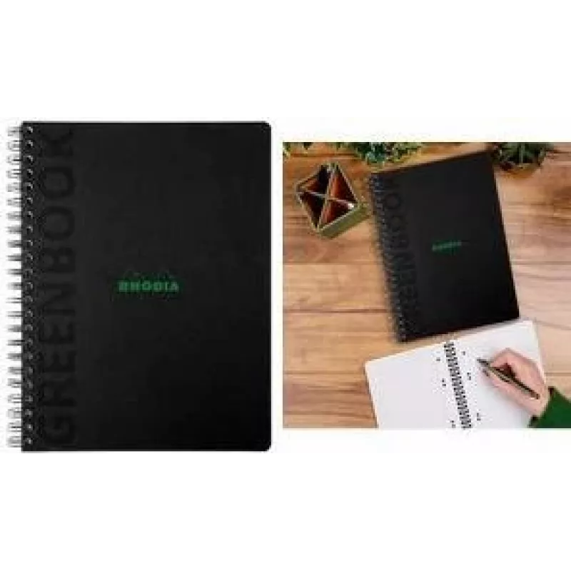 Rhodia Greenbook μπλοκ σχολικό A4+ με καρέ μαύρο 119922C