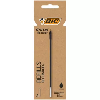 BIC Cristal RE'NEW ανταλλακτικό στυλό διαρκείας, μαύρο, λεπτό 0,32 mm, 1 τεμ. 503839