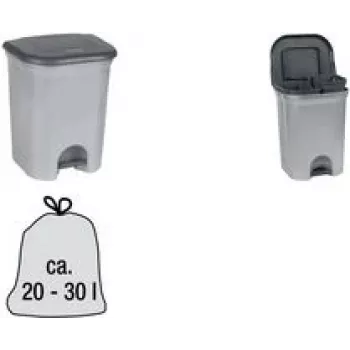 keeeper Torge Κάδος απορριμμάτων με πεντάλ, 2x 11 λίτρα, ασημί 1153616000000