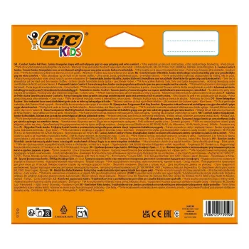 BIC KIDS Comfort Jumbo Μαρκαδόροι, διάφορα χρώματα, συσκευασία 12 τεμ., 1,4 mm μύτη, πλενόμενοι 517250