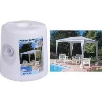 EDA Βάση pavillon, πλαστικό, για γέμισμα, λευκό για γέμισμα με νερό ή άμμο, - 1 τεμ. (010705 BL)