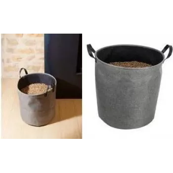 EDA τσάντα αποθήκευσης pellets, 60 λίτρα, σκούρο γκρι, χωρητικότητα 30 kg, τσόχα, πτυσσόμενη, με λαβές μεταφοράς 010488 G/NO