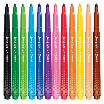 Maped Color'Peps Long Life μαρκαδόροι, διάφορα χρώματα, 12 μαρκαδόροι (844000)