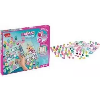 Maped Creativ Princess σετ αυτοσφραγιζόμενων σφραγίδων, 6 σφραγίδες, πλαστικό, χάρτινο κουτί, διάφορα χρώματα μελάνης 907072