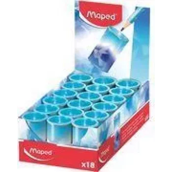 Maped ARCTIC Μεταλλική Ξύστρα Μολυβιού με Δοχείο Ρινισμάτων, Displaybox με 18 τεμ. 046025