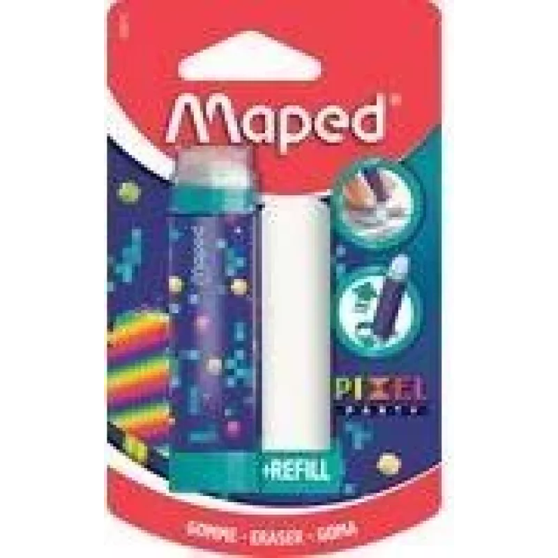 Maped Pixel Party Γόμα με Ανταλλακτικό, Στυλ Κραγιόν, Blisterpackung 152015