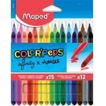 Maped INFINITY & COLOR'PEPS Σετ Τέχνης, 27 τεμ., διάφορα χρώματα, Χάρτινη Θήκη 984744