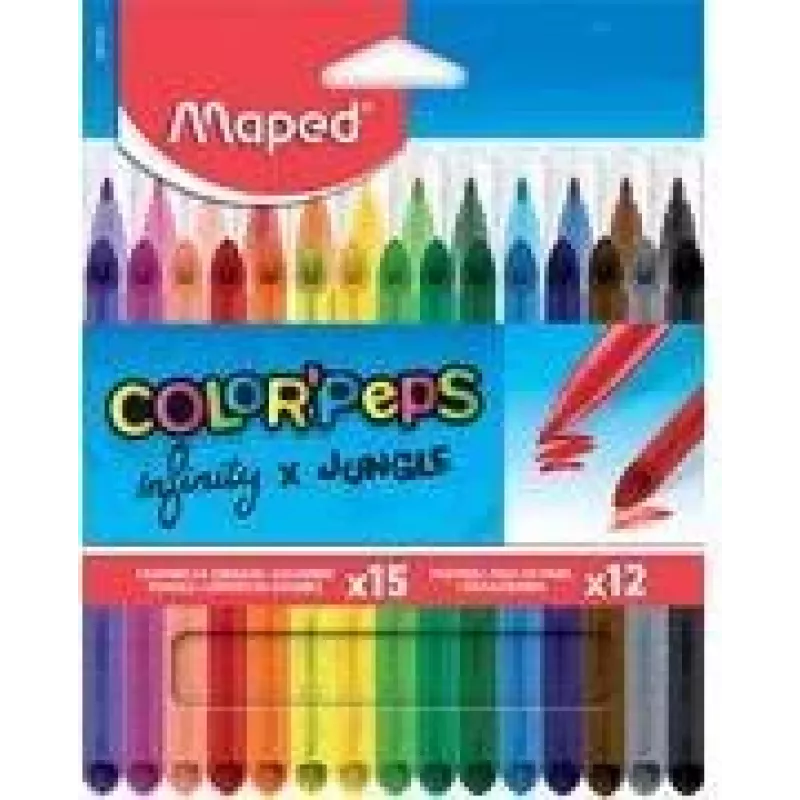 Maped INFINITY & COLOR'PEPS Σετ Τέχνης, 27 τεμ., διάφορα χρώματα, Χάρτινη Θήκη 984744