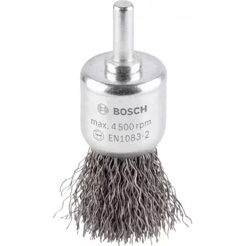 Bosch 1 609 200 269 Βούρτσα Σύρματος Στυλό, κυματιστό ατσάλι, 25 mm, 6 mm Στέλεχος