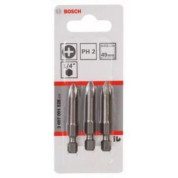 Bosch Professional Extra Hard Phillips PH2 49mm μύτες κατσαβιδιού συσκευασία 3 τεμ. 2607001528