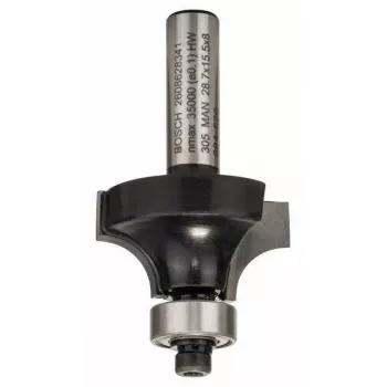 Bosch Expert for Wood Ρούτερ στρογγυλοποίησης 8 mm άξονας, R1 8 mm, 15,5 mm μήκος κοπής, 53 mm συνολικό μήκος 2608628341