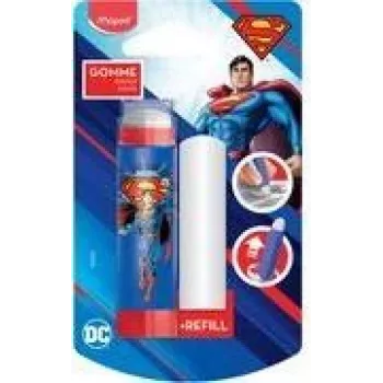 Maped Superman πλαστική γόμα με ανταλλακτικό, στυλ κραγιόν περιστροφικός μηχανισμός, συσκευασία blister 152033