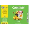 Canson Kids μπλοκ χαρτιού σχεδίασης A4 90g/m² λευκό ελαφρώς κοκκώδες 50 φύλλα για μολύβι και ξυλομπογιά C629012000