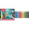 Maped Jungle Fever Jumbo Τριγωνικές κηρομπογιές, 12 διαφορετικά χρώματα, μοτίβα ζώων, χάρτινη θήκη, από 1 έτους