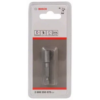 Bosch Καστάνια καρυδάκι 1/4 ίντσας υποδοχή 7 mm εξαγωνικό 50 mm μήκος χάλυβας χρωμίου-βαναδίου 2608550070