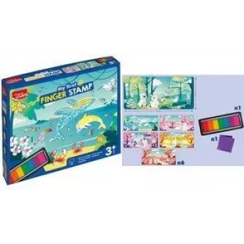 Maped Creativ My First Fingerstempel-Set, 8 τεμ., μελανοταινία με 7 χρώματα δακτύλων, από 3 ετών 906903