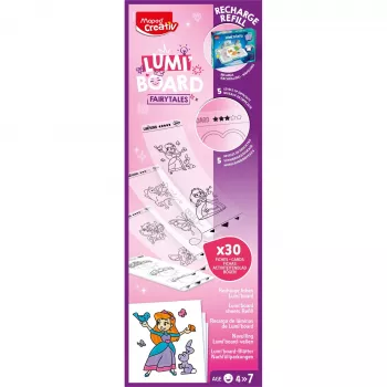 Maped Creativ Princess Ανταλλακτικό πακέτο για LUMI BOARD LED Leuchttische, 20 διαφανή φύλλα χαρτιού 907096