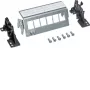 Hager FZ06MK 6-Port Cat.6a θωρακισμένο Keystone Patch Panel, Γκρι