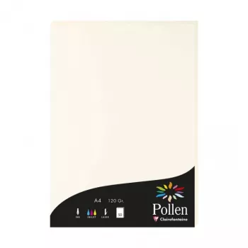 Clairefontaine Pollen A4 Φυσικό λευκό 120g/m² Χαρτί – 25 φύλλα 56000C