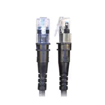 Patchsee ThinPatch UTP CAT 6a καλώδιο patch 1,2m μαύρο - 10Gbps PoE++ λεπτό εύκαμπτο