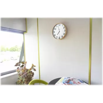 UNILUX Baltic ξύλινο ρολόι τοίχου 300 mm καφέ μαύρο αριθμοί quartz 400094591